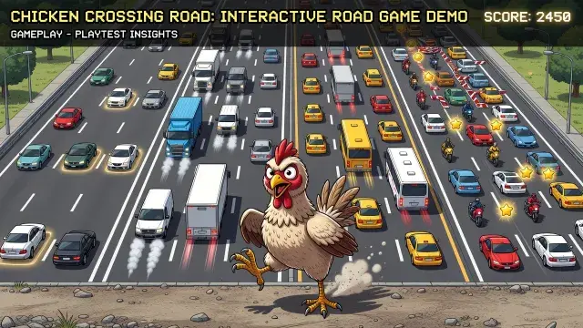 Chicken Crossing Road: Interactive Road Game Demo, Gameplay, and Playtest Insights