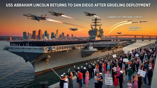USS Abraham Lincoln Returns to San Diego After Grueling Deployment
